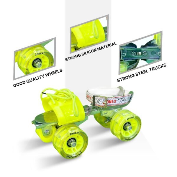 Professional Quad Skates Adjustable with brake, perfect for ages 6–15. - Image 3
