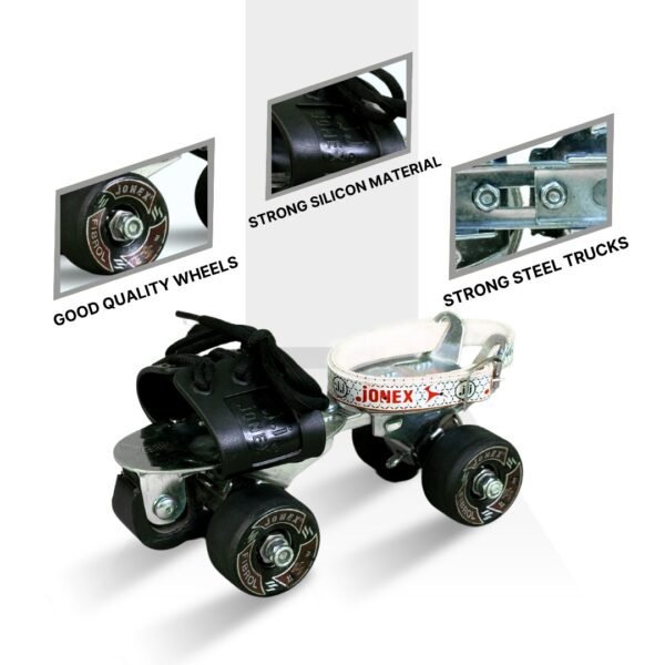 Fibrol Adjustable Quad Roller Skates - Age Group 6 -15 - Image 3