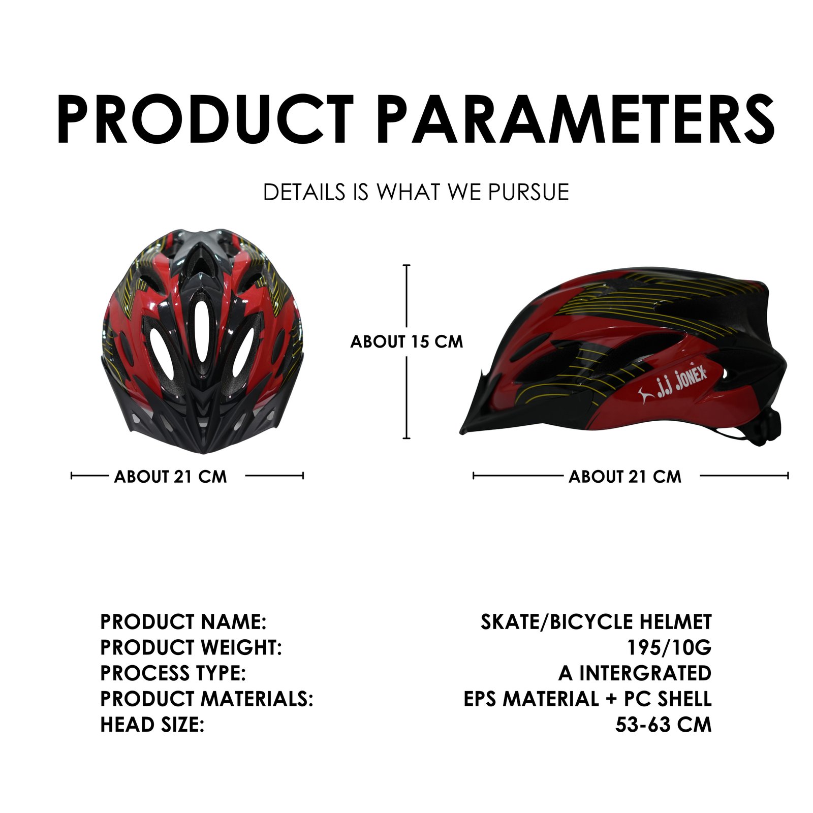 skating helmet red & black sport