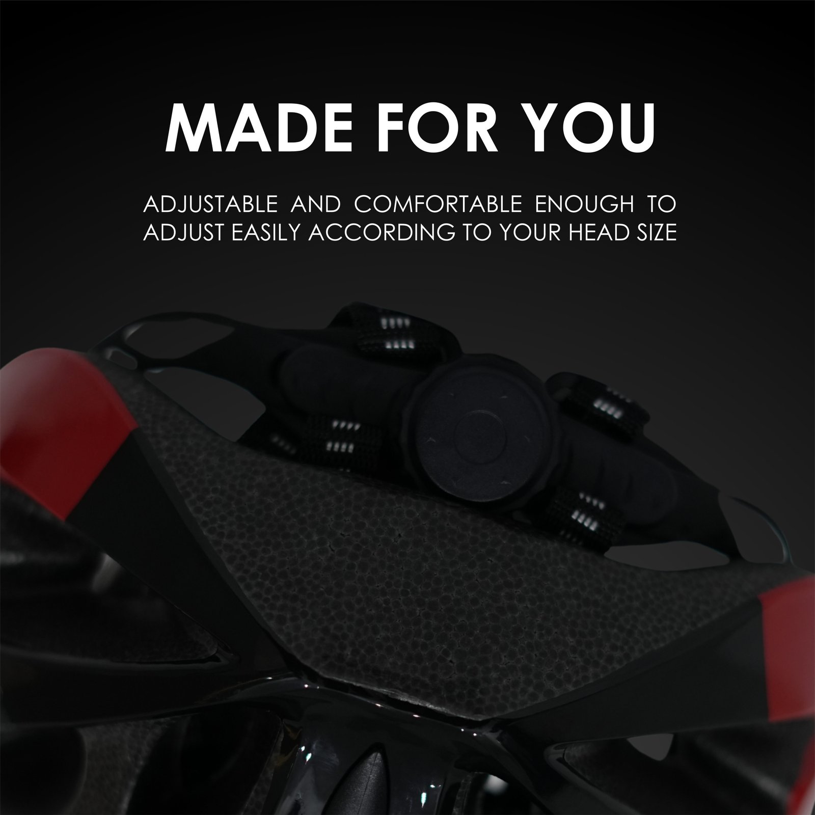 skating helmet red & black sport